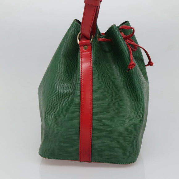 LOUIS VUITTON Epi Petit Noe Shoulder Bag Bicolor Green Red M44147 Auth 131573