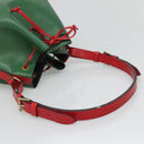LOUIS VUITTON Epi Petit Noe Shoulder Bag Bicolor Green Red M44147 Auth 131573-7