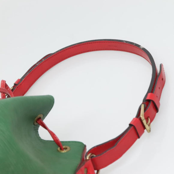 LOUIS VUITTON Epi Petit Noe Shoulder Bag Bicolor Green Red M44147 Auth 131573