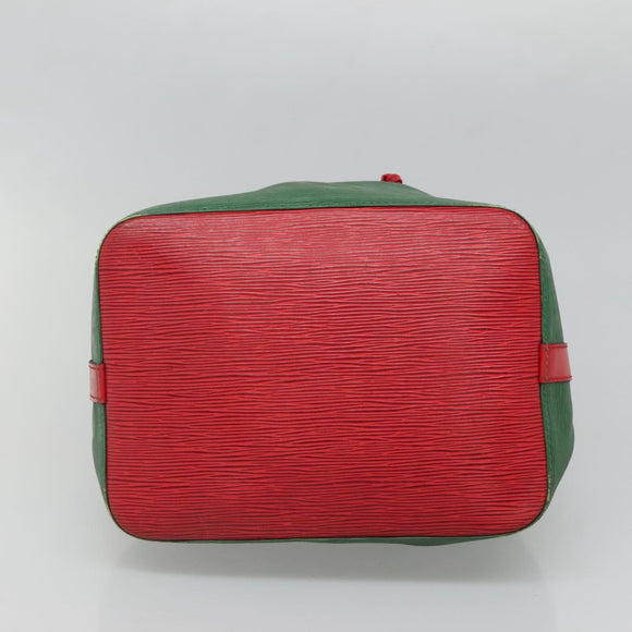 LOUIS VUITTON Epi Petit Noe Shoulder Bag Bicolor Green Red M44147 Auth 131573