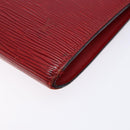LOUIS VUITTON Epi Pochette Accessoires Pouch Red M52947 LV Auth 131574-9