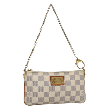 LOUIS VUITTON Damier Azur Pochette Mira MM Accessory Pouch N60027 LV Auth 131575