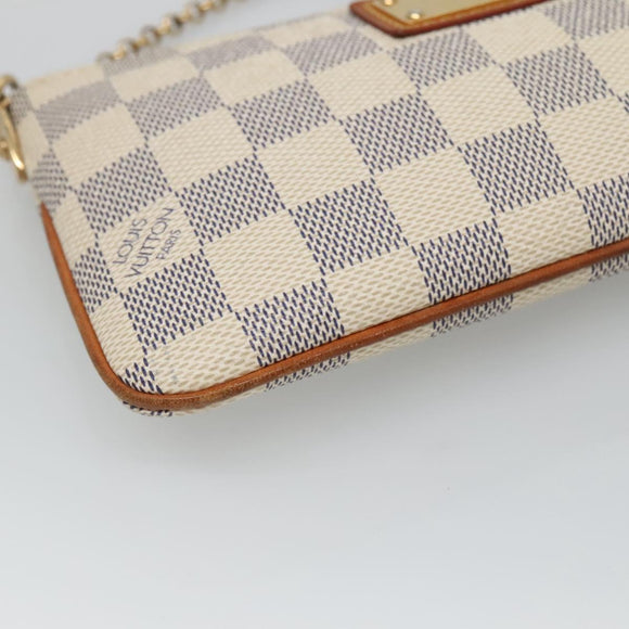 LOUIS VUITTON Damier Azur Pochette Mira MM Accessory Pouch N60027 LV Auth 131575