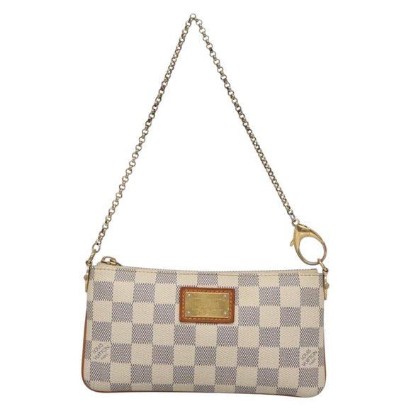 LOUIS VUITTON Damier Azur Pochette Mira MM Accessory Pouch N60027 LV Auth 131575