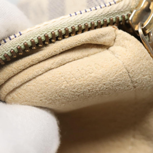 LOUIS VUITTON Damier Azur Pochette Mira MM Accessory Pouch N60027 LV Auth 131575