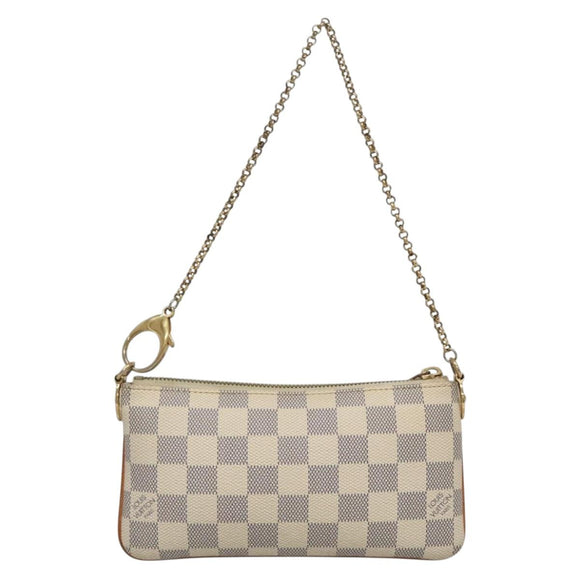 LOUIS VUITTON Damier Azur Pochette Mira MM Accessory Pouch N60027 LV Auth 131575