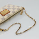 LOUIS VUITTON Damier Azur Pochette Mira MM Accessory Pouch N60027 LV Auth 131575-7
