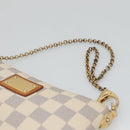LOUIS VUITTON Damier Azur Pochette Mira MM Accessory Pouch N60027 LV Auth 131575-8