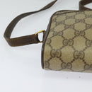 GUCCI GG Supreme Web Sherry Line Shoulder Bag PVC Beige 116 02 089 Auth 131582-14