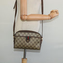 GUCCI GG Supreme Web Sherry Line Shoulder Bag PVC Beige 116 02 089 Auth 131582-21