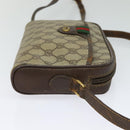 GUCCI GG Supreme Web Sherry Line Shoulder Bag PVC Beige 116 02 089 Auth 131582-4
