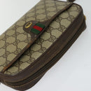 GUCCI GG Supreme Web Sherry Line Shoulder Bag PVC Beige 116 02 089 Auth 131582-6