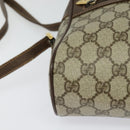 GUCCI GG Supreme Web Sherry Line Shoulder Bag PVC Beige 56 02 088 Auth 131583-10