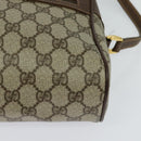 GUCCI GG Supreme Web Sherry Line Shoulder Bag PVC Beige 56 02 088 Auth 131583-11