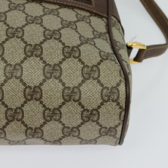 GUCCI GG Supreme Web Sherry Line Shoulder Bag PVC Beige 56 02 088 Auth 131583