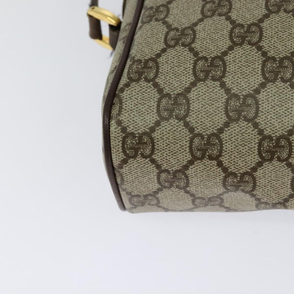 GUCCI GG Supreme Web Sherry Line Shoulder Bag PVC Beige 56 02 088 Auth 131583