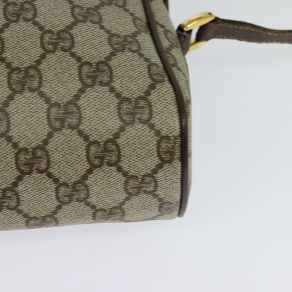 GUCCI GG Supreme Web Sherry Line Shoulder Bag PVC Beige 56 02 088 Auth 131583