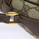 GUCCI GG Supreme Web Sherry Line Shoulder Bag PVC Beige 56 02 088 Auth 131583-22