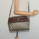 GUCCI GG Supreme Web Sherry Line Shoulder Bag PVC Beige 56 02 088 Auth 131583-23
