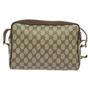 GUCCI GG Supreme Web Sherry Line Shoulder Bag PVC Beige 56 02 088 Auth 131583-3