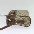 GUCCI GG Supreme Web Sherry Line Shoulder Bag PVC Beige 56 02 088 Auth 131583-4