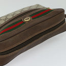 GUCCI GG Supreme Web Sherry Line Shoulder Bag PVC Beige 56 02 088 Auth 131583-6