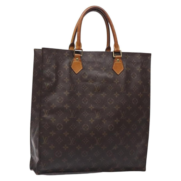 LOUIS VUITTON Monogram Sac Plat Hand Bag M51140 LV Auth 131592