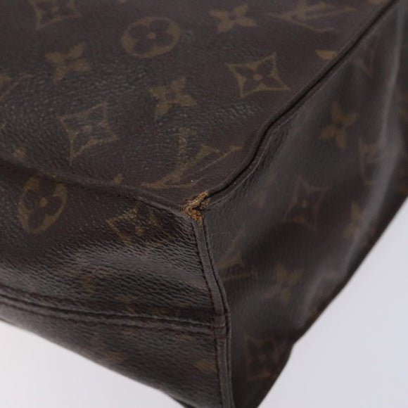 LOUIS VUITTON Monogram Sac Plat Hand Bag M51140 LV Auth 131592