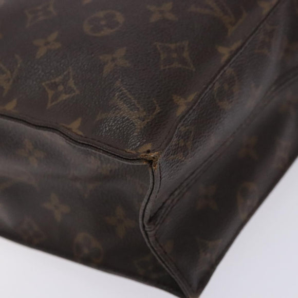 LOUIS VUITTON Monogram Sac Plat Hand Bag M51140 LV Auth 131592
