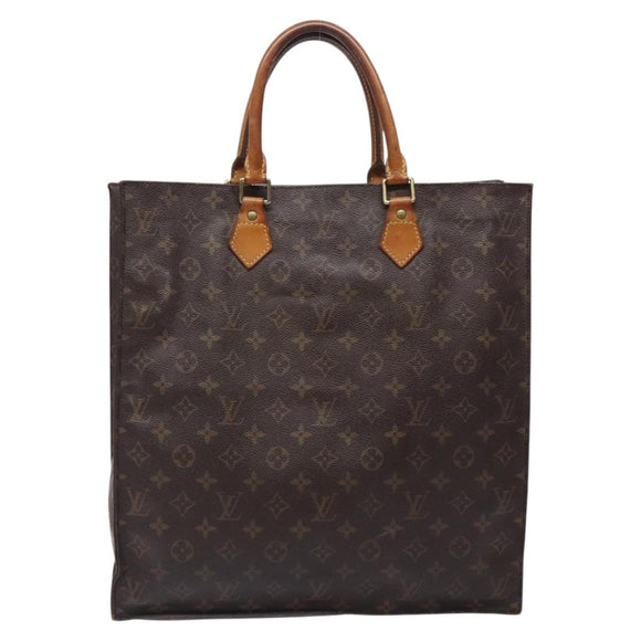 LOUIS VUITTON Monogram Sac Plat Hand Bag M51140 LV Auth 131592