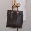 LOUIS VUITTON Monogram Sac Plat Hand Bag M51140 LV Auth 131592-20