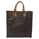 LOUIS VUITTON Monogram Sac Plat Hand Bag M51140 LV Auth 131592-2