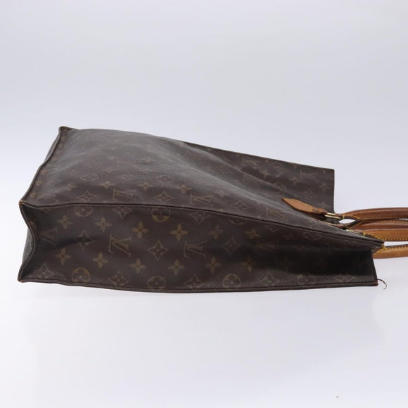 LOUIS VUITTON Monogram Sac Plat Hand Bag M51140 LV Auth 131592