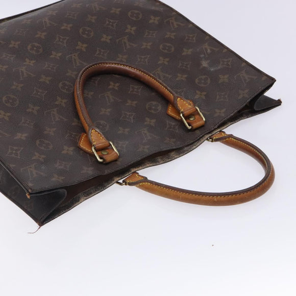 LOUIS VUITTON Monogram Sac Plat Hand Bag M51140 LV Auth 131592