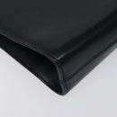 Salvatore Ferragamo Gancini Chain Shoulder Bag Leather Black Gold Auth 131607-15