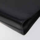 Salvatore Ferragamo Gancini Chain Shoulder Bag Leather Black Gold Auth 131607-16