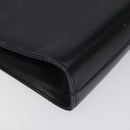 Salvatore Ferragamo Gancini Chain Shoulder Bag Leather Black Gold Auth 131607-17