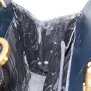 Salvatore Ferragamo Gancini Chain Shoulder Bag Leather Black Gold Auth 131607-11