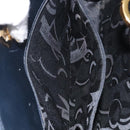 Salvatore Ferragamo Gancini Chain Shoulder Bag Leather Black Gold Auth 131607-19