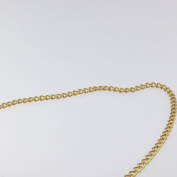 Salvatore Ferragamo Gancini Chain Shoulder Bag Leather Black Gold Auth 131607