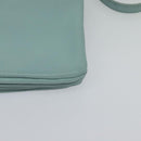 CELINE Trio Shoulder Bag Leather Light Blue Gold Auth 131611-15