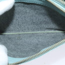 CELINE Trio Shoulder Bag Leather Light Blue Gold Auth 131611-25