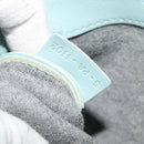 CELINE Trio Shoulder Bag Leather Light Blue Gold Auth 131611-12