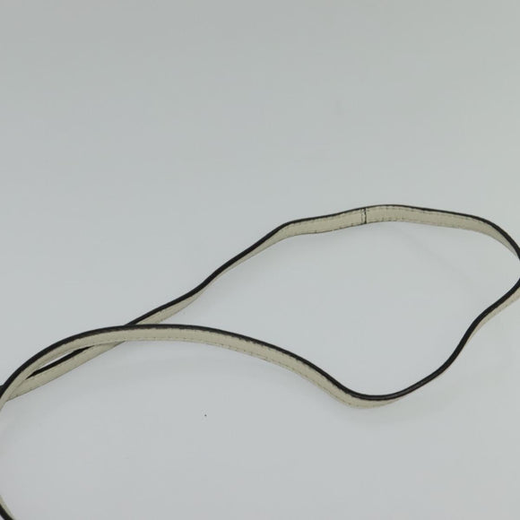 FENDI Zucca Canvas Shoulder Bag White Gold Auth 131612