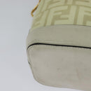 FENDI Zucca Canvas Shoulder Bag White Gold Auth 131612-16