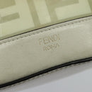 FENDI Zucca Canvas Shoulder Bag White Gold Auth 131612-18