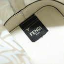 FENDI Zucca Canvas Shoulder Bag White Gold Auth 131612-19