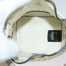 FENDI Zucca Canvas Shoulder Bag White Gold Auth 131612-11