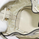 FENDI Zucca Canvas Shoulder Bag White Gold Auth 131612-22