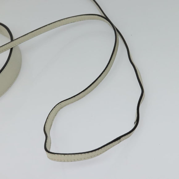 FENDI Zucca Canvas Shoulder Bag White Gold Auth 131612